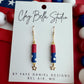 Red, White & Beautiful Summer Star Earrings