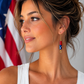Red, White & Beautiful Summer Star Earrings