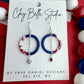 Red, White & Beautiful Americana Hoop Earrings